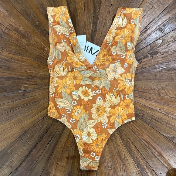 Zara Other - NEW ZARA MULTICOLOR FLORAL PRINTED SWIMSUIT BOHO FALL PRINT FLORAL Size S